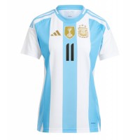 Argentina Angel Di Maria #11 Replica Home Shirt Ladies Copa America 2024 Short Sleeve